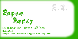 rozsa matiz business card